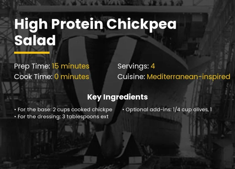 High protein chickpea salad