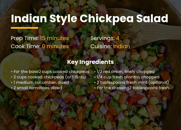 Indian Style Chickpea Salad