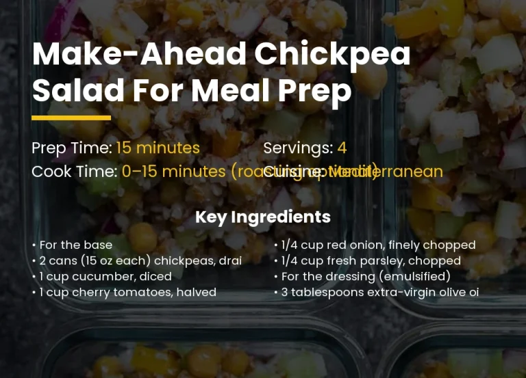 Make-ahead chickpea salad for meal prep