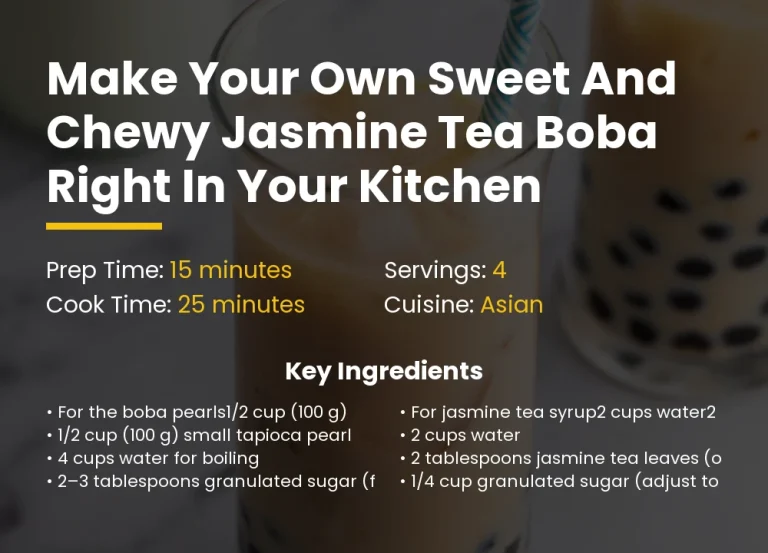 Make Your Own Sweet and Chewy Jasmine Tea Boba Right in Your Kitchen