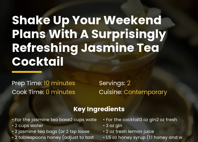 Shake up your weekend plans with a surprisingly refreshing jasmine tea cocktail