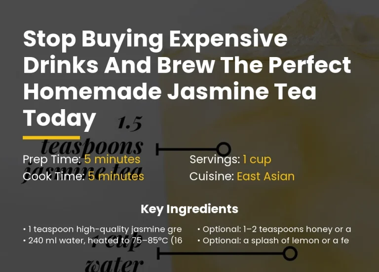 Stop buying expensive drinks and brew the perfect homemade jasmine tea today