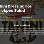 Tahini dressing for chickpea salad