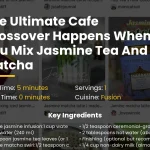 The ultimate cafe crossover happens when you mix jasmine tea and matcha