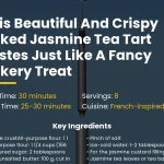 This beautiful and crispy baked jasmine tea tart tastes just like a fancy bakery treat