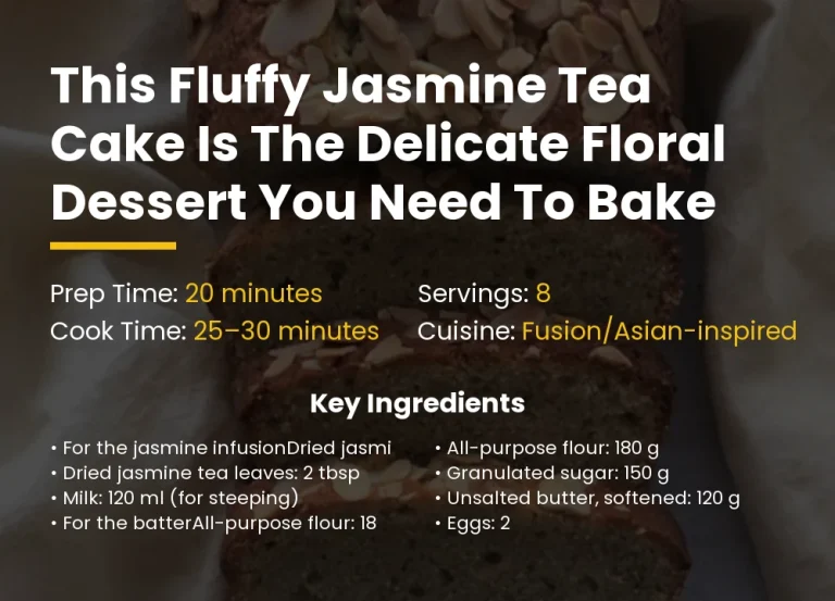 This fluffy jasmine tea cake is the delicate floral dessert you need to bake