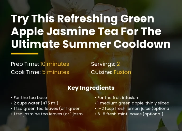 Try this refreshing green apple jasmine tea for the ultimate summer cooldown