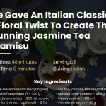 We gave an Italian classic a floral twist to create this stunning jasmine tea tiramisu