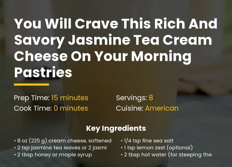 You will crave this rich and savory jasmine tea cream cheese on your morning pastries