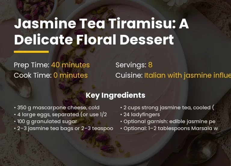 Jasmine Tea Tiramisu: A Delicate Floral Dessert